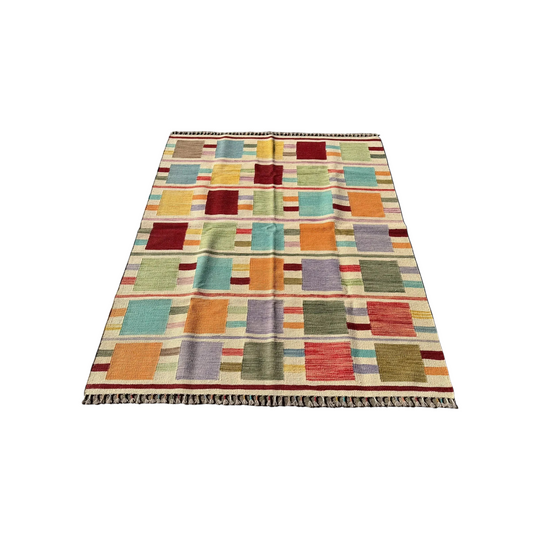 Hand Woven Afgan Wool Kilim Rug #038*