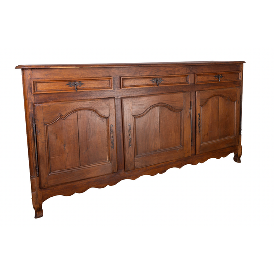 Antique French Oversized Walnut Sideboard from Provence