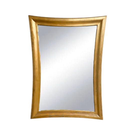 Vintage Gold Gilt Curved Framed Mirror
