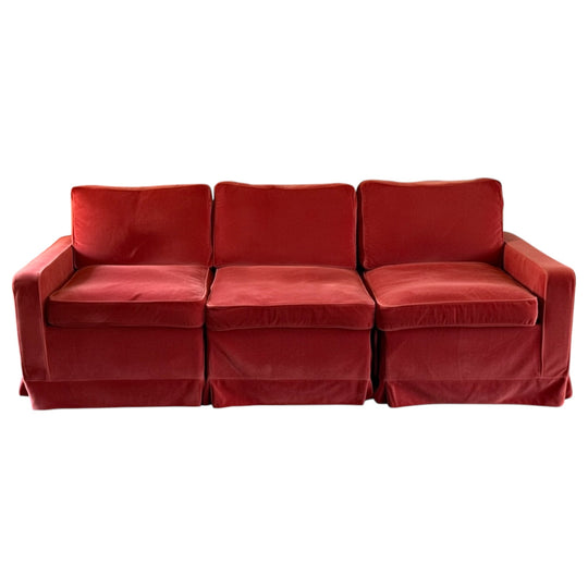 Rust Vintage Velvet Modular Sofa