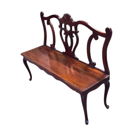 Gorgeous 19th Century French Provencal Walnut Bench
