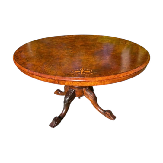 Antique Victorian Walnut Small Dining Table