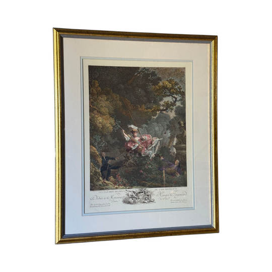 Vintage Gilt Framed Print after Fragonard’s The Swing