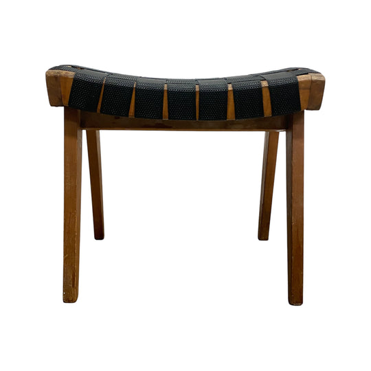 Early Mid Century Webbed Footstool By Snelling Circa 1950s