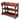 Superb English rosewood mirror back servery with full width drawer fretwork and carvings c.1850