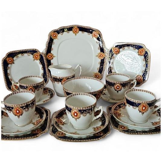 Antique Shore & Coggins Superior English Bell China "Kensington" 18pcs Tea set