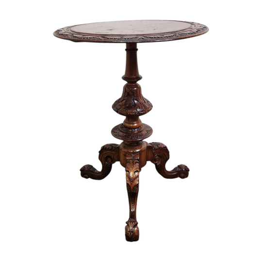 Antique Victorian Walnut Wine Table