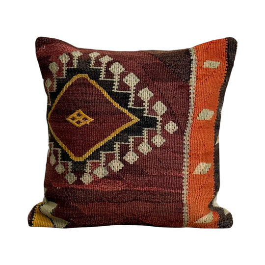 Old Kilim Rug Cushion IX