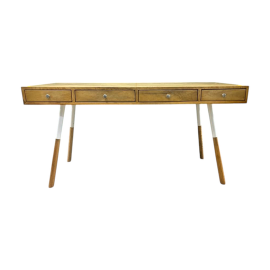 OZ Design 'Kortina' Desk (Mango Wood with White Legs)