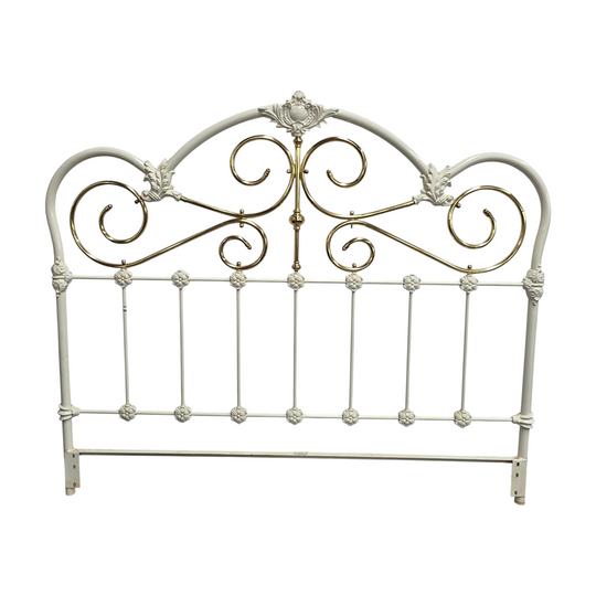 Antique Queen Size Cast Iron Bed Head