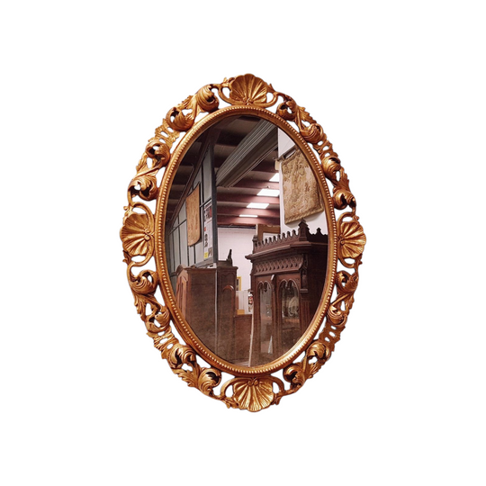 Italian 19th Century Gilt Oval Mirror