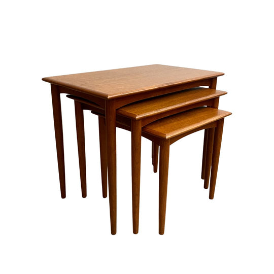 Mid Century Parker Nest Of 3 Side Tables - Professionally Restored *