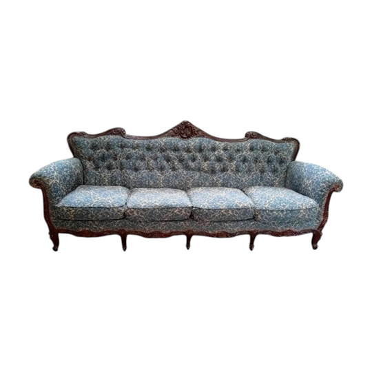 Reupholstered Italian vintage sofa set new 4 seat sofa +2 x single sofa