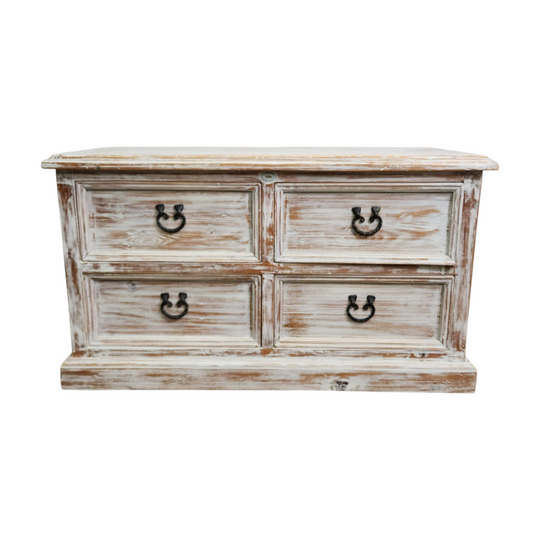 Hand-Painted Shabby Chic 4 Drawer Chest of Drawers