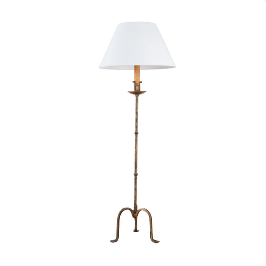 1950s Spanish Gilt Wrought-Iron Floor Lamp