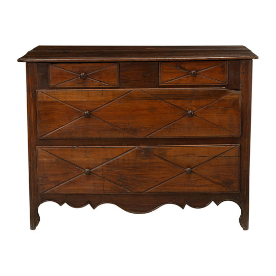 French Provincial in Oak and Walnut Commode