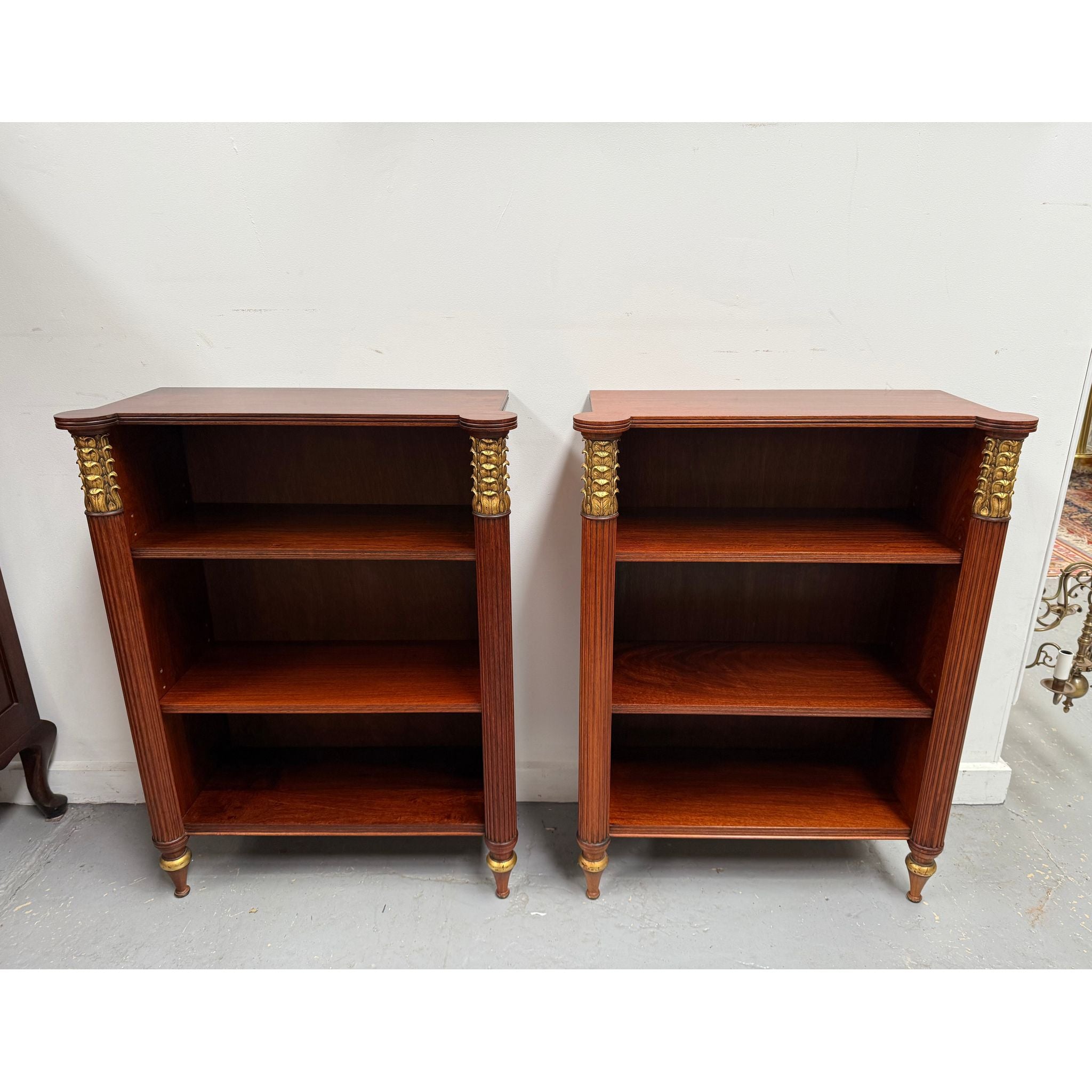 Very Attractive Pair Vintage Louis XVI Diminutive Mahogany Bookshelves | Antique & Vintage | Moonee Ponds Antiques | Australia Wide Delivery