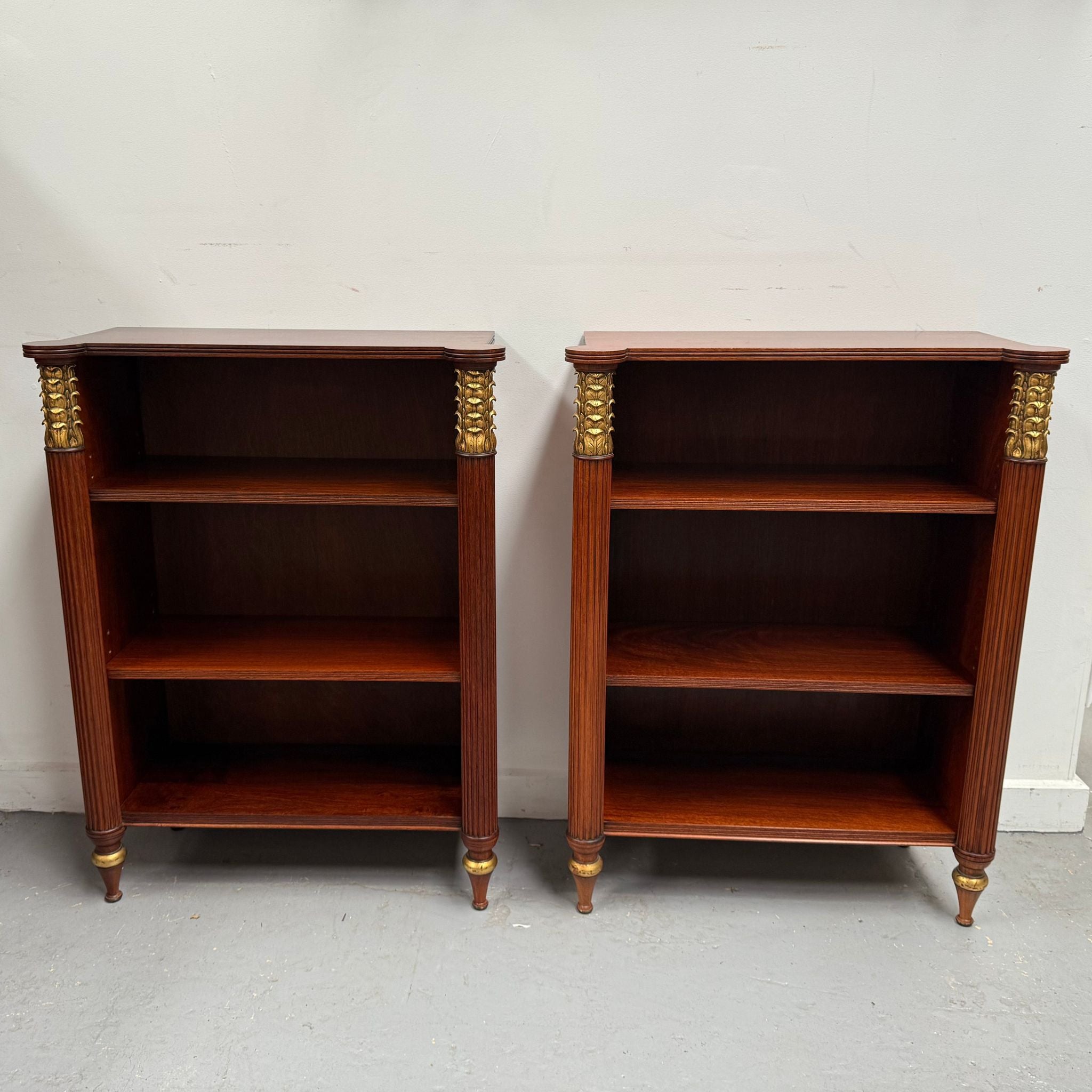 Very Attractive Pair Vintage Louis XVI Diminutive Mahogany Bookshelves | Antique & Vintage | Moonee Ponds Antiques | Australia Wide Delivery