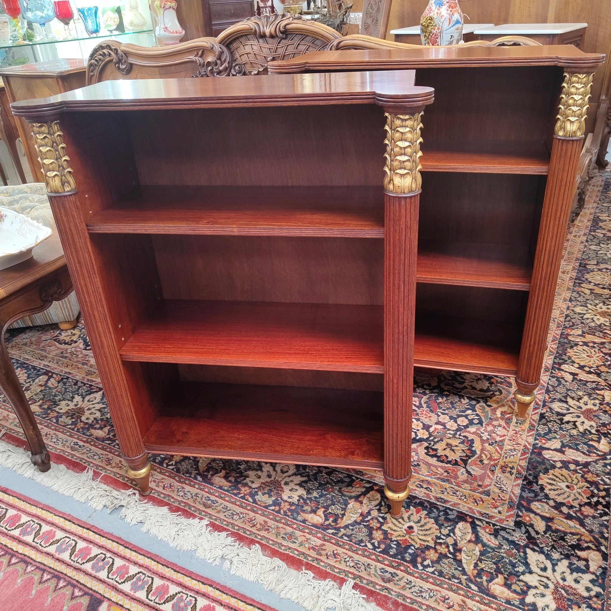 Very Attractive Pair Vintage Louis XVI Diminutive Mahogany Bookshelves | Antique & Vintage | Moonee Ponds Antiques | Australia Wide Delivery