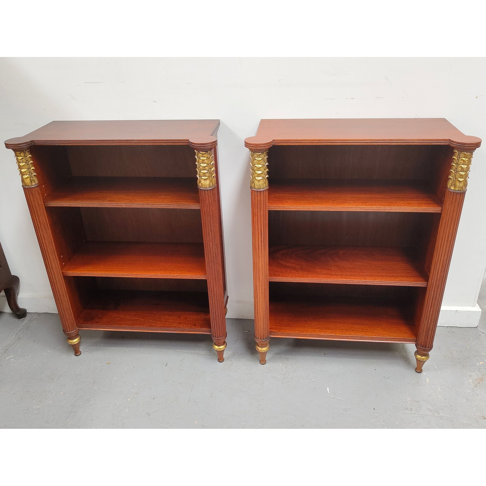 Very Attractive Pair Vintage Louis XVI Diminutive Mahogany Bookshelves | Antique & Vintage | Moonee Ponds Antiques | Australia Wide Delivery