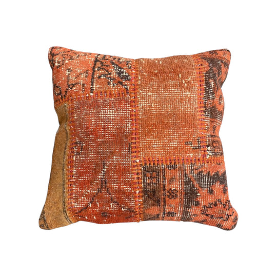 Vintage Moroccan Patchwork Wool Square Cushion Or Pillow*