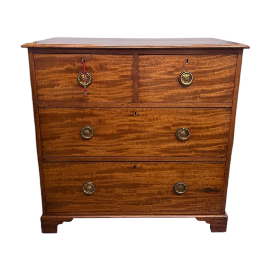 Late Georgian Ribbon Mahogany Chest of Drawers