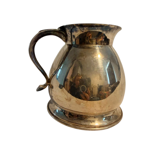 Vintage Silver Plated Iced Water Jug USA Serving Pitcher Marked Plate