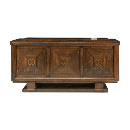 1940s Art Deco Dark Oak Console Table