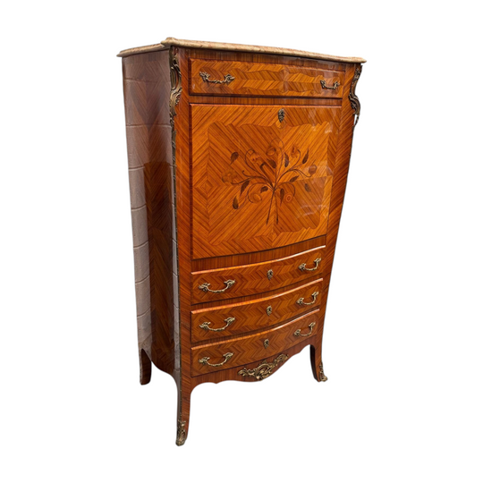 Louis XV Style Kingwood Secretaire Abattant With Drop Front Writing Bureau