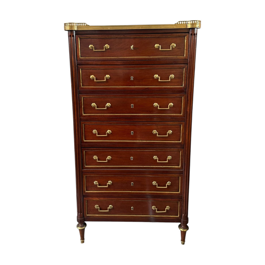 19th Century French Rosewood Louis XVI Style Semanier