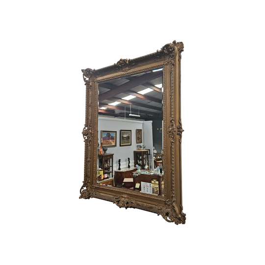 Antique Giltwood Mirror Beveled Edge
