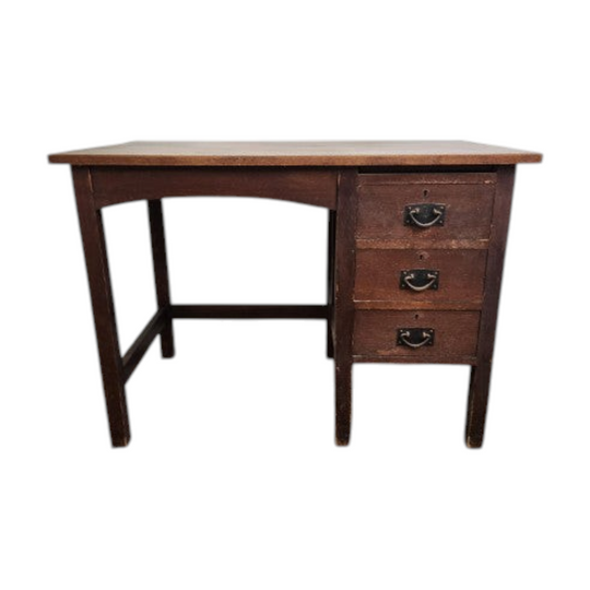 Vintage Oak Desk with 3 Drawers
