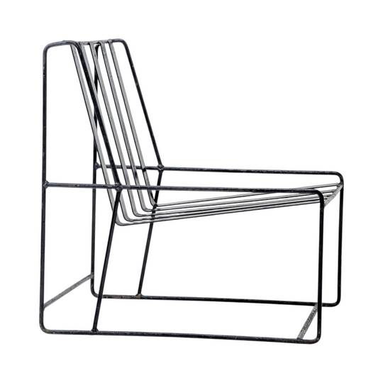 Italian Ribbon Steel Lounge Chair, c1950, Set of Two