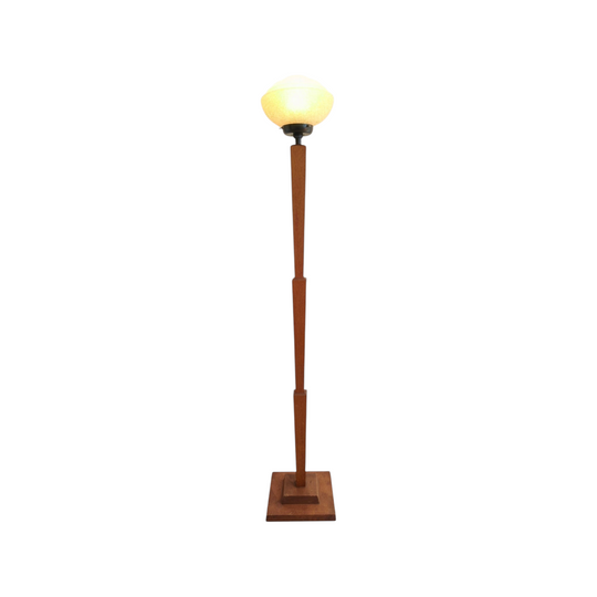 Solid Teak MCM Retro Floor Lamp