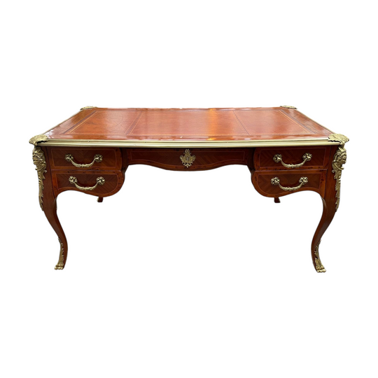 Elegant 19th Century French Parisian Rosewood Bureau Plat Desk