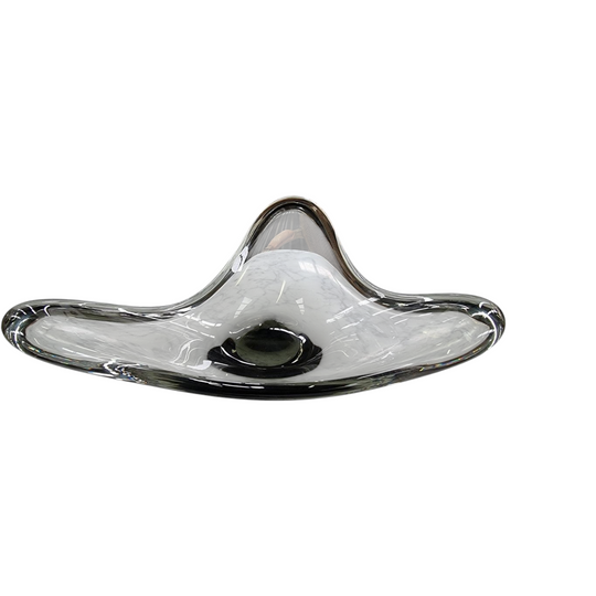 Holmegaard Danish Large Wavy Smoky Glass Bowl