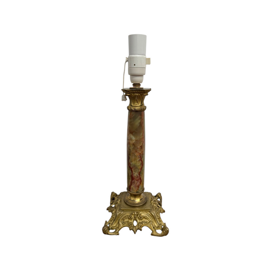 Elegant Edwardian Onyx & Ormolu Table Lamp
