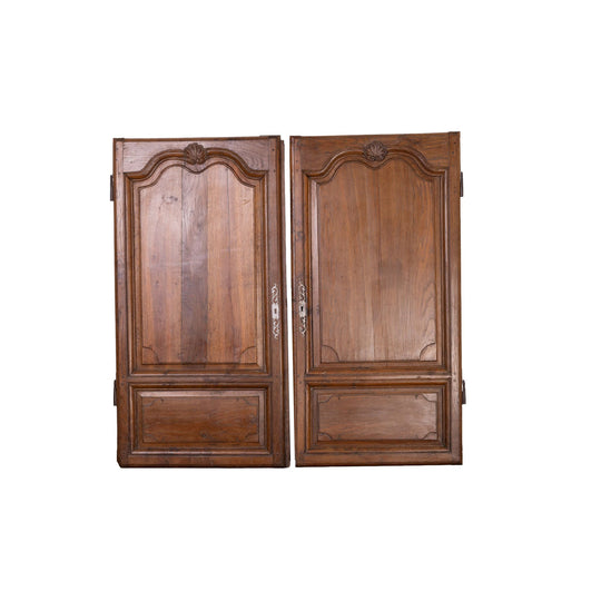 Pair of Antique French Armoire cupboard doors from a collection in Provence