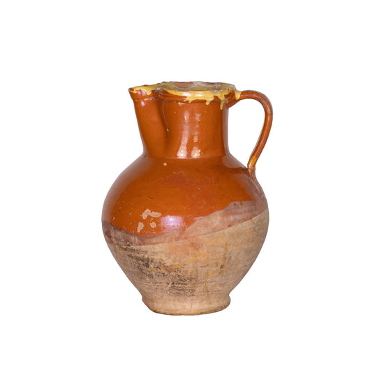 Antique French glazed pitcher from a collection from near Nyons, France