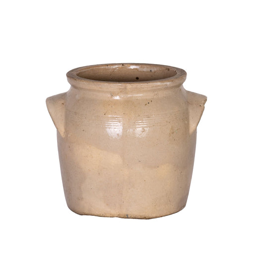 Antique French Taupe Confit Pot from a collection sources in Carpentras, France