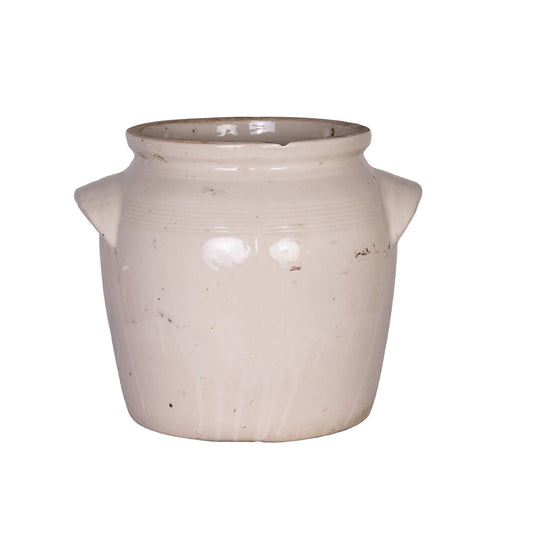 Large antique French Taupe Confit Pot from a collection sources in Carpentras, France