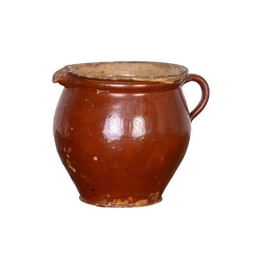 Antique French glazed pitcher from a collection from near Nyons, France