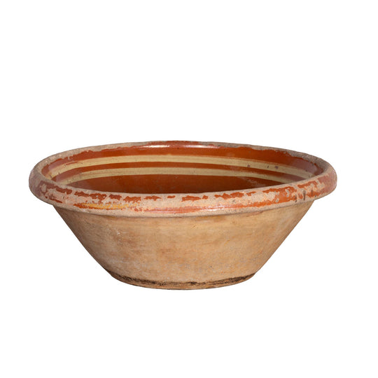 Beautiful early 19th Century Provincial Terracotta large hand-thrown bowl