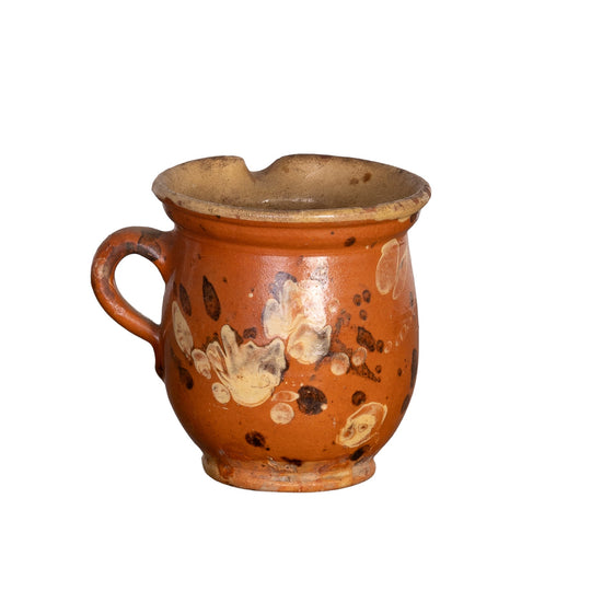 Vintage French Savoyard hand painted and glazed jug from a collection sourced near Megeve