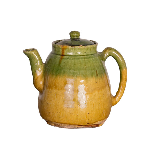 Vintage French glazed teapot from Provence