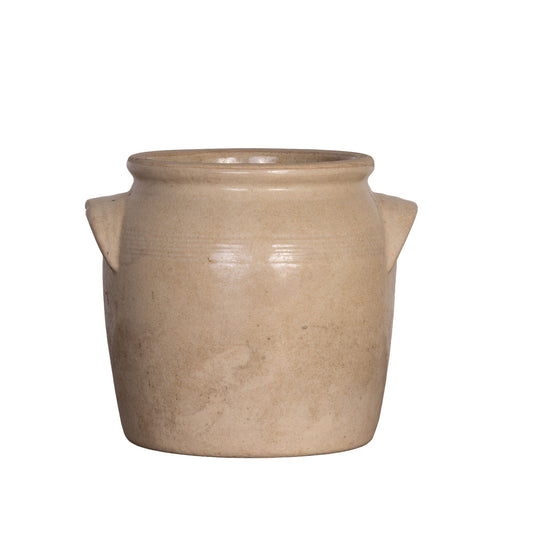 Antique French Taupe Confit Pot from a collection sources in Carpentras, France
