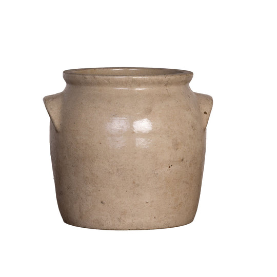 Antique French Taupe Confit Pot from a collection sources in Carpentras, France
