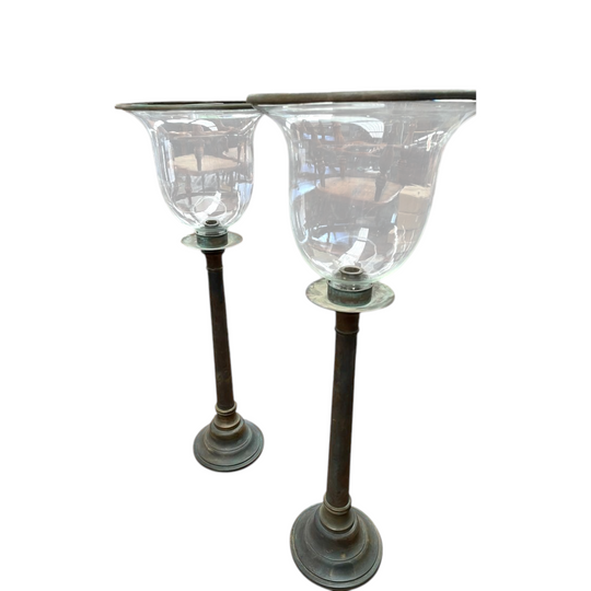 A pair of early 19th century photophores or storm lanterns
