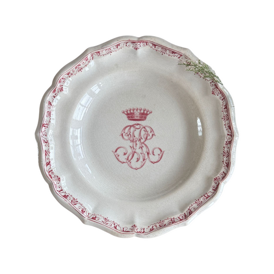 Elegant Antique French Plate in Holiday Gift Box – Perfect Christmas Present