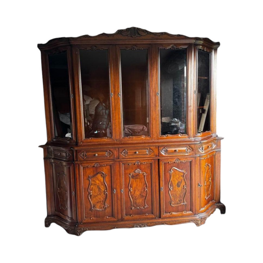 Solid timber large buffet sideboard display cabinet Made in Italy new condition